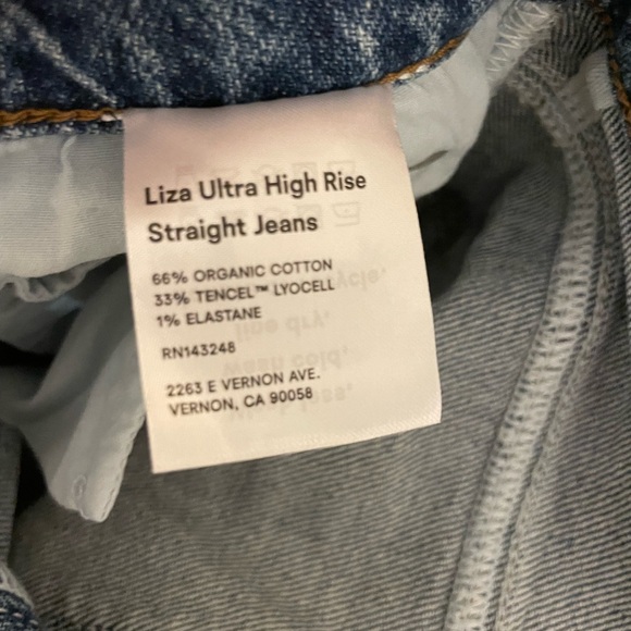 Reformation jeans Liza Ultra High Straight Jeans - Picture 3 of 4